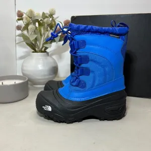 The North Face Alpenglow IV Lace Up Boots Blue/Black NF0A2T5P Boys US 1 NWB