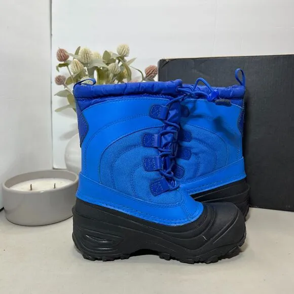 The North Face Alpenglow IV Lace Up Boots Blue/Black NF0A2T5P Boys US 1 NWB