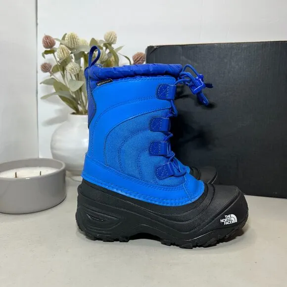 The North Face Alpenglow IV Lace Up Boots Blue/Black NF0A2T5P Boys US 1 NWB