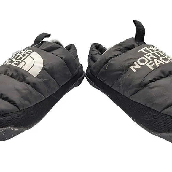The North Face Nuptse Mule Slippers Mens 12 Black Comfort Lined - NF0A5G2F