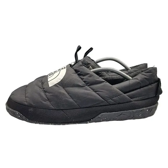 The North Face Nuptse Mule Slippers Mens 12 Black Comfort Lined - NF0A5G2F
