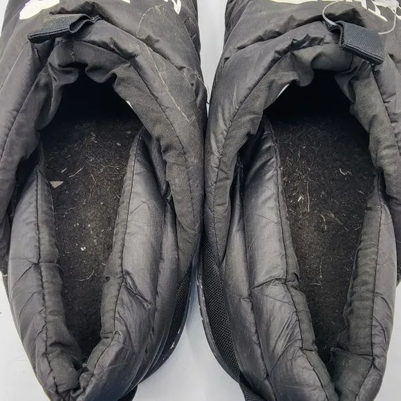 The North Face Nuptse Mule Slippers Mens 12 Black Comfort Lined - NF0A5G2F