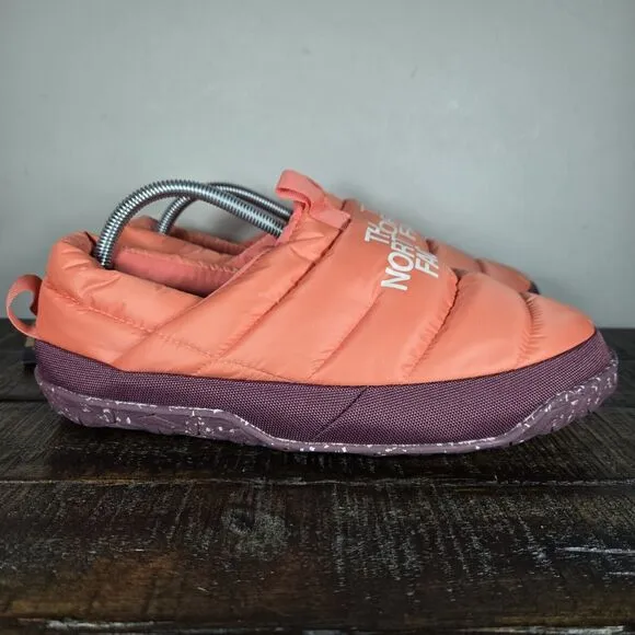 The North Face Nuptse Traction Mule Womens Size 11 Slippers Shoes Orange