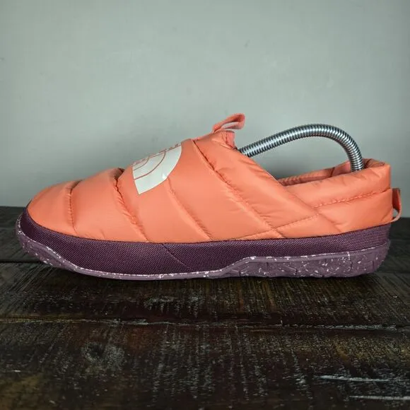 The North Face Nuptse Traction Mule Womens Size 11 Slippers Shoes Orange