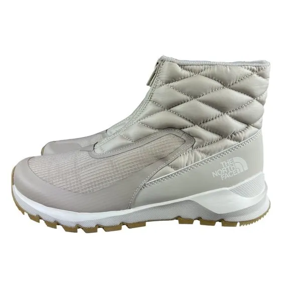 The North Face ThermoBall Progressive Zip Flax Vintage White Boots Women's Sz 9
