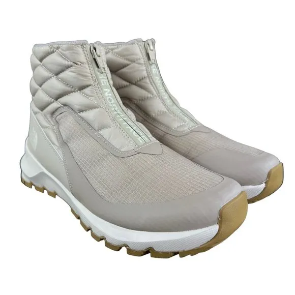 The North Face ThermoBall Progressive Zip Flax Vintage White Boots Women's Sz 9