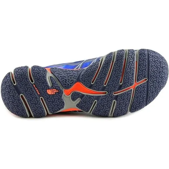 The North Face Womens Litewave Ampere Shoes, Patriot Blue Print/Tropical Coral 7