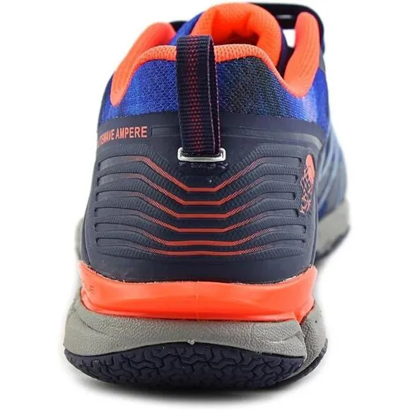 The North Face Womens Litewave Ampere Shoes, Patriot Blue Print/Tropical Coral 7