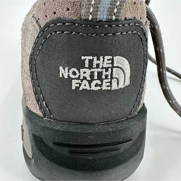The North Face X2 Gray Leather Suede Blue &amp; Black Trim Women’s Outdoor Size 7