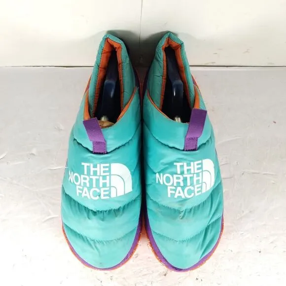 The North Face Men's Nuptse US11 Transantarctic Blue Slip On Mule Slippers Shoes