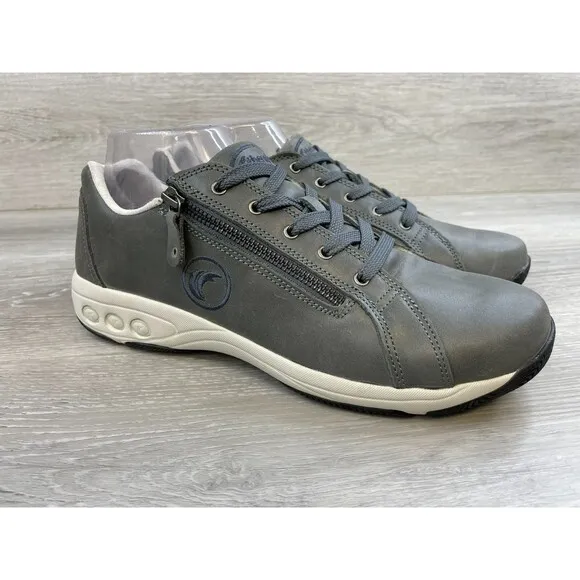 Therafit Francesca E71201E Women's US 10.5 Gray Leather Athletic Walking Sneaker