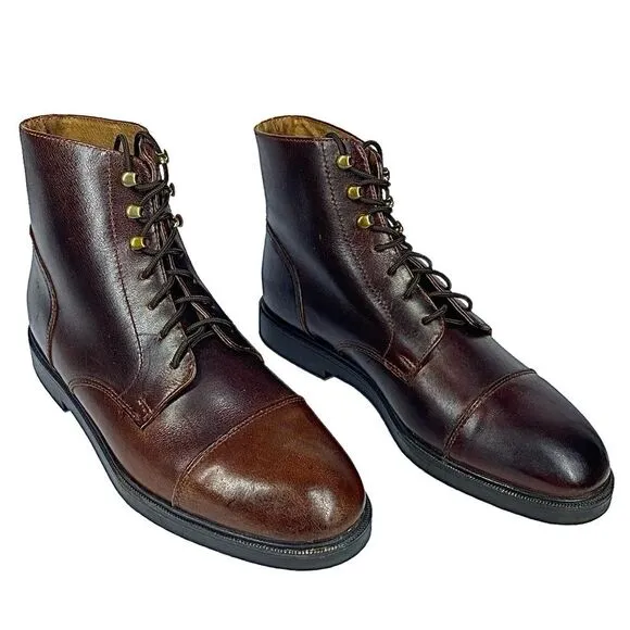Thornton Bay Mens 6” Boot Pre-Owned Brown Leather Size 8 Medium
