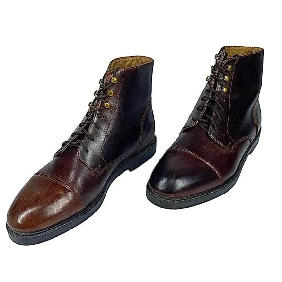 Thornton Bay Mens 6” Boot Pre-Owned Brown Leather Size 8 Medium