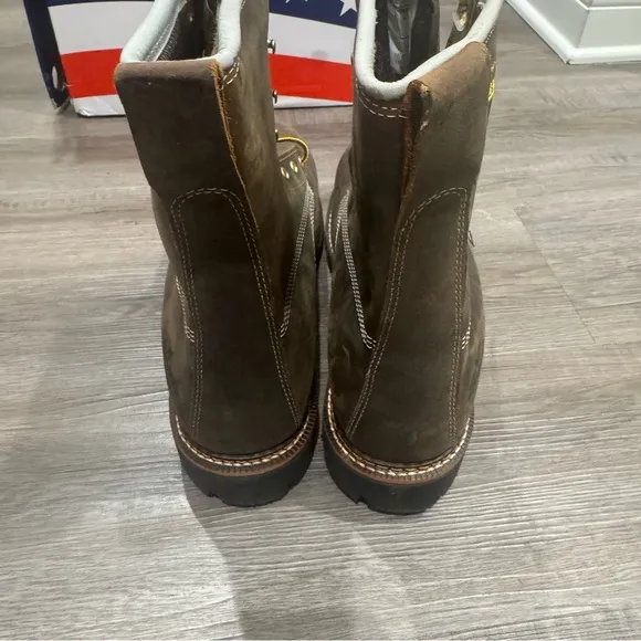 Thorogood 8” American Heritage Plain Toe Nano Toe Leather Lace Up Boots