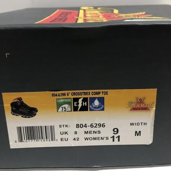 Thorogood Men’s Crosstrex, Composite Toe Work Boots, Size 9M