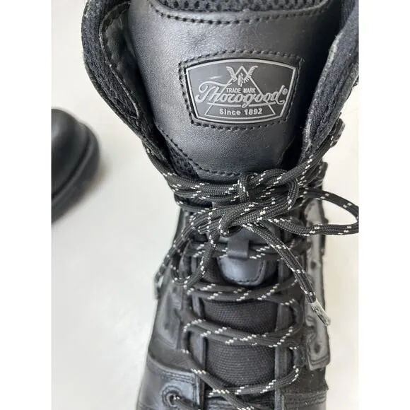 Thorogood Men's Leather Tactical Trooper Side Zip Boots Black Size 13 M
