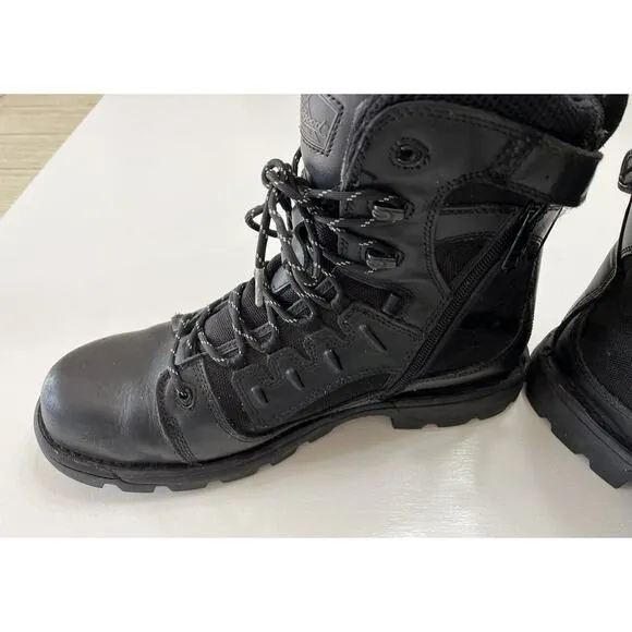 Thorogood Men's Leather Tactical Trooper Side Zip Boots Black Size 13 M