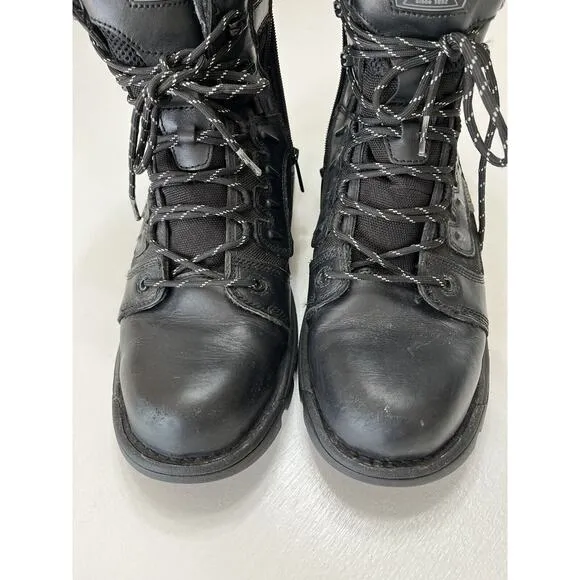 Thorogood Men's Leather Tactical Trooper Side Zip Boots Black Size 13 M