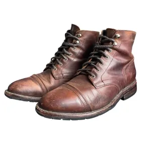 Thursday Boot Co Captain Ankle Boot Mens 8.5 Brown Leather Cap Toe Lace Up