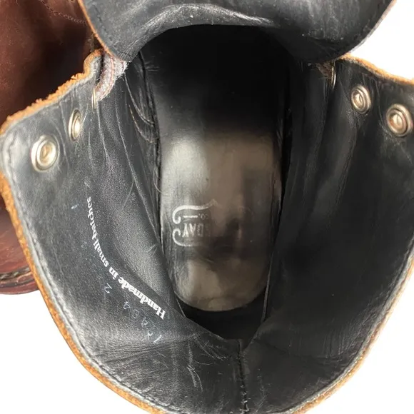 Thursday Boot Co Captain Ankle Boot Mens 8.5 Brown Leather Cap Toe Lace Up