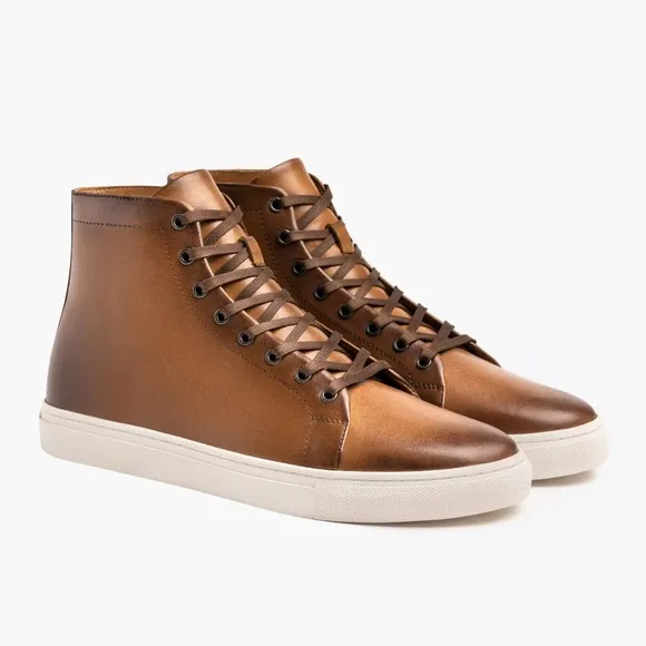 Thursday Boot Co. Premier High Top Sneakers in Toffee Leather