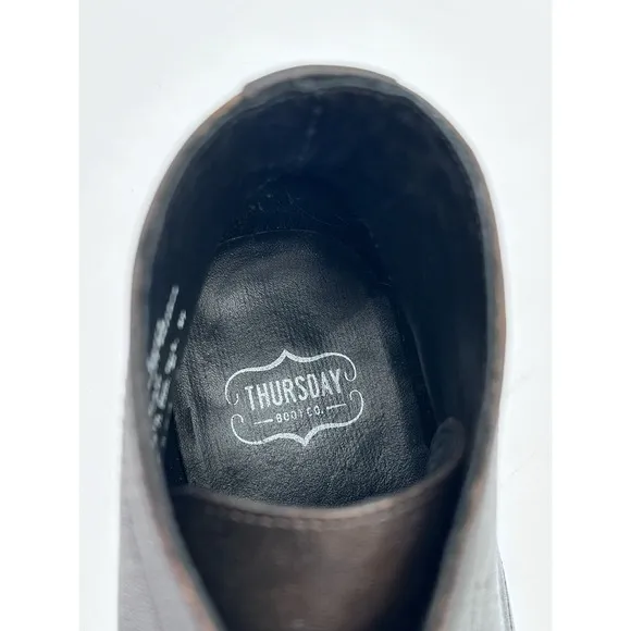 THURSDAY Boot Company Mens Sz 9.5 M 'Cadet' Mahogany Leather Handmade Boots $190