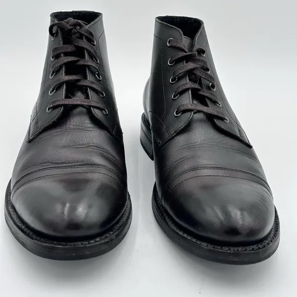THURSDAY Boot Company Mens Sz 9.5 M 'Cadet' Mahogany Leather Handmade Boots $190