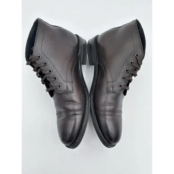 THURSDAY Boot Company Mens Sz 9.5 M 'Cadet' Mahogany Leather Handmade Boots $190