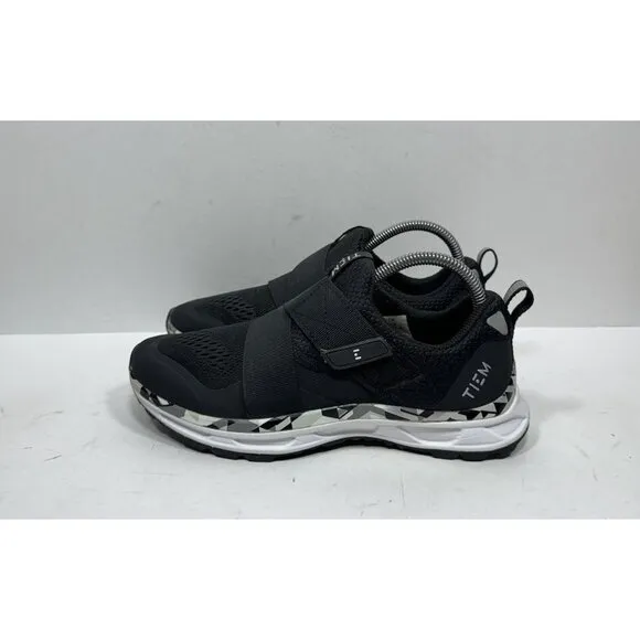 Tiem Slipstream Cycling Shoes Women's Sz 8.5 Black Mesh Strap Indoor Sneakers
