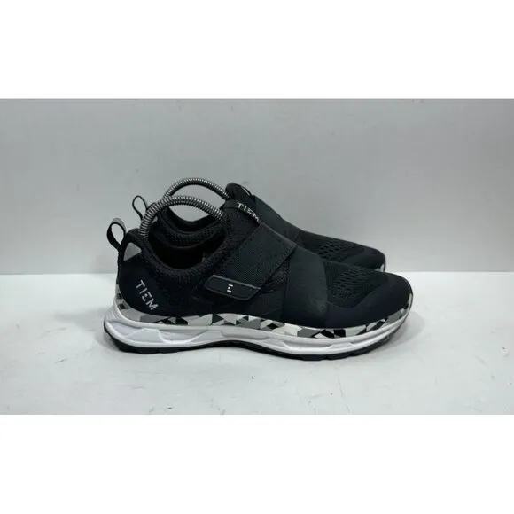 Tiem Slipstream Cycling Shoes Women's Sz 8.5 Black Mesh Strap Indoor Sneakers