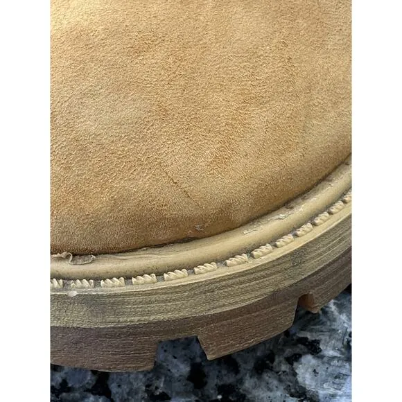 Timberland 6-Inch Premium 12909 Boot Kids Wheat Nubuck Leather Lace Up Size 6.5