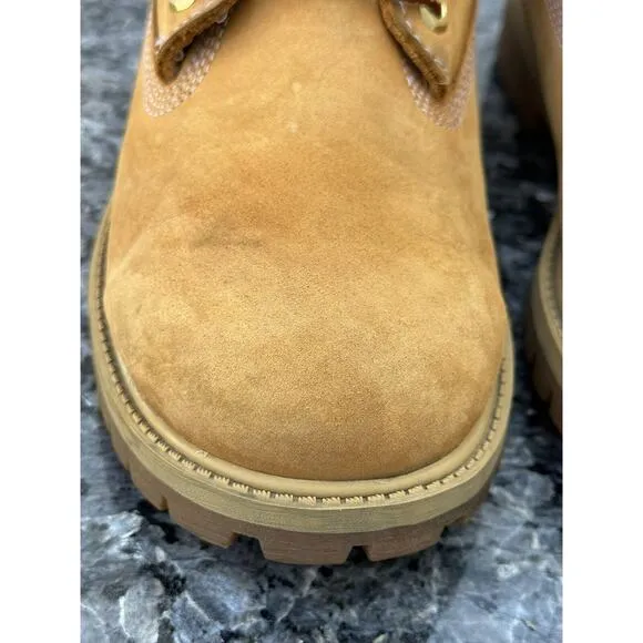Timberland 6-Inch Premium 12909 Boot Kids Wheat Nubuck Leather Lace Up Size 6.5