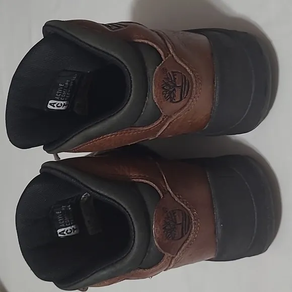 TIMBERLAND ACT LEATHER OUTDOOR HIKING TRAIL BROWN LACE UP ANKLE BOOTS 6.5 M