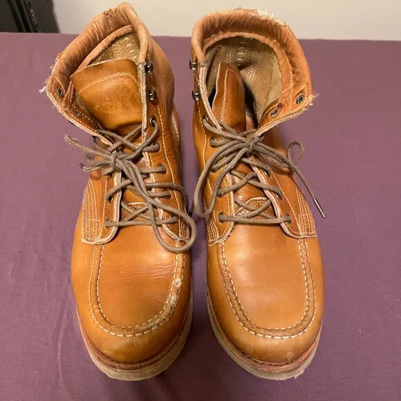 Timberland American Craft Moc Toe Boots - Medium Brown - Full Grain Men's Size 9