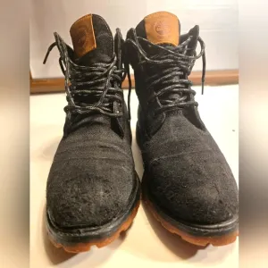 TIMBERLAND BLACK PATTERN LACE-UP MEN'S BOOTS GUMSOLES SIZE 10.5