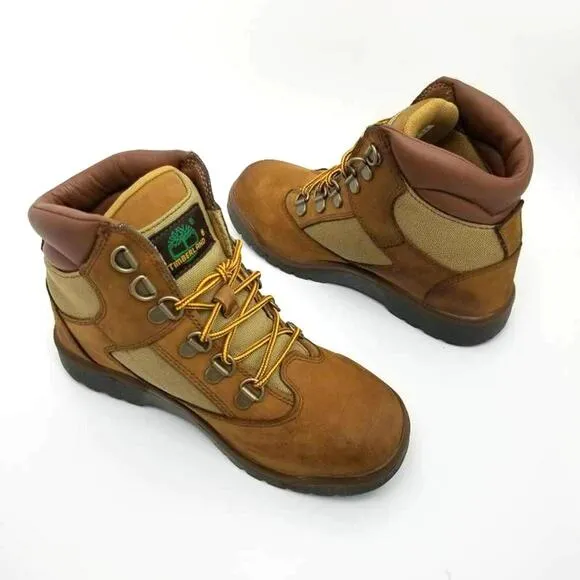 Timberland Boys 6-Inch Field Boots Brown Size 3