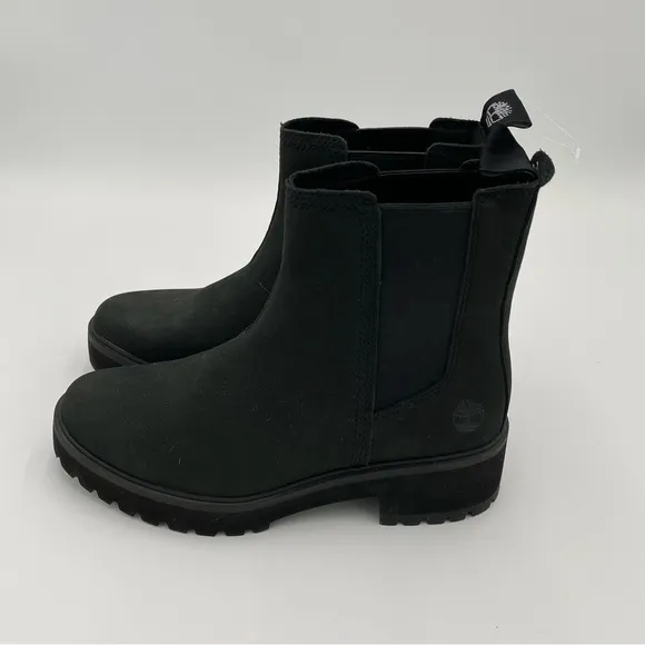 Timberland Carnaby Cool Chunky Pull On Chelsea Boots Shoes Black Size 7.5 (NWOT)