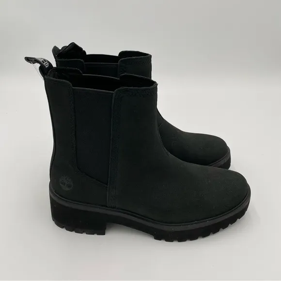 Timberland Carnaby Cool Chunky Pull On Chelsea Boots Shoes Black Size 7.5 (NWOT)