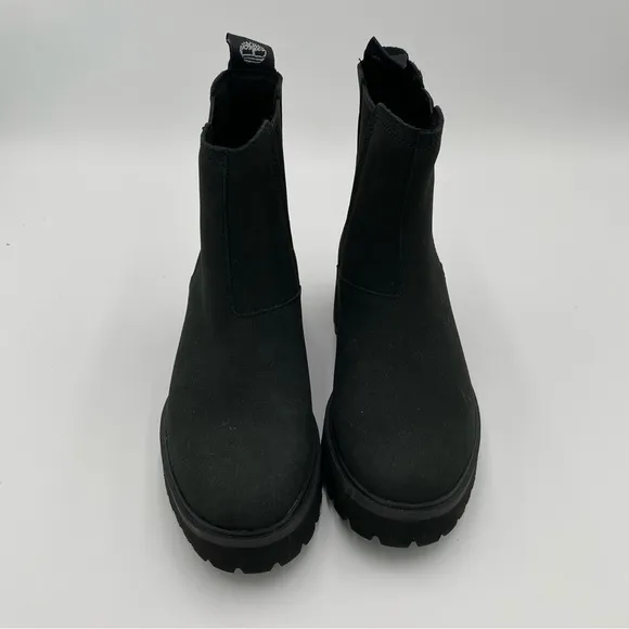 Timberland Carnaby Cool Chunky Pull On Chelsea Boots Shoes Black Size 7.5 (NWOT)