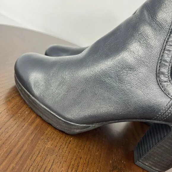 Timberland Earthkeepers Chelsea Ankle Boots Women's 7 Black Block‎ Heel Bootie