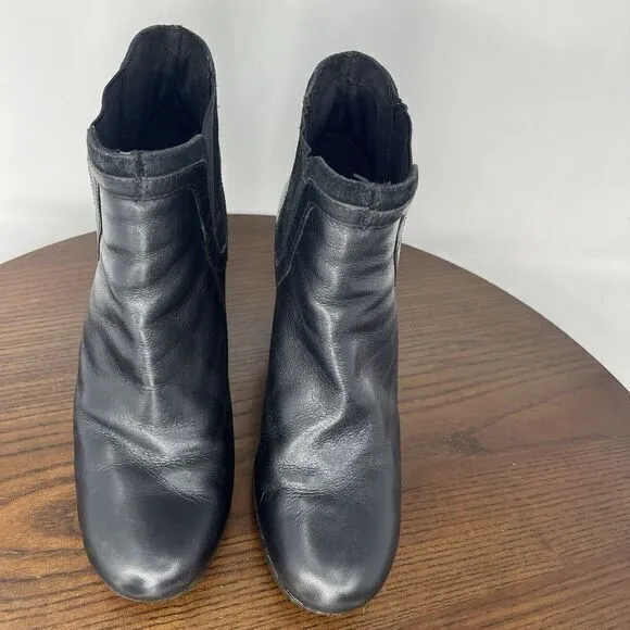 Timberland Earthkeepers Chelsea Ankle Boots Women's 7 Black Block‎ Heel Bootie