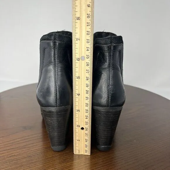 Timberland Earthkeepers Chelsea Ankle Boots Women's 7 Black Block‎ Heel Bootie
