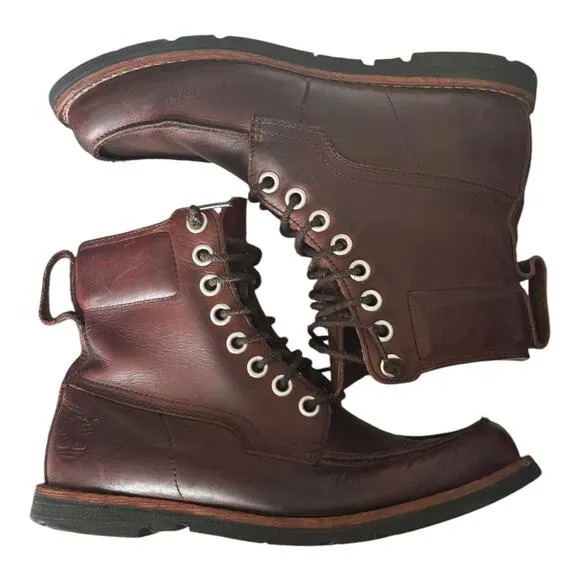 Timberland - Earthkeepers Moc toe Leather Brown Plum Boots size 8