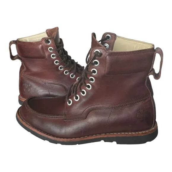 Timberland - Earthkeepers Moc toe Leather Brown Plum Boots size 8