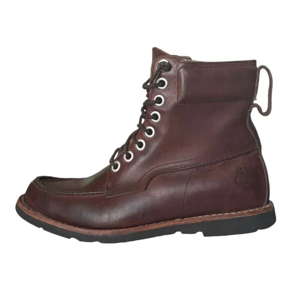 Timberland - Earthkeepers Moc toe Leather Brown Plum Boots size 8