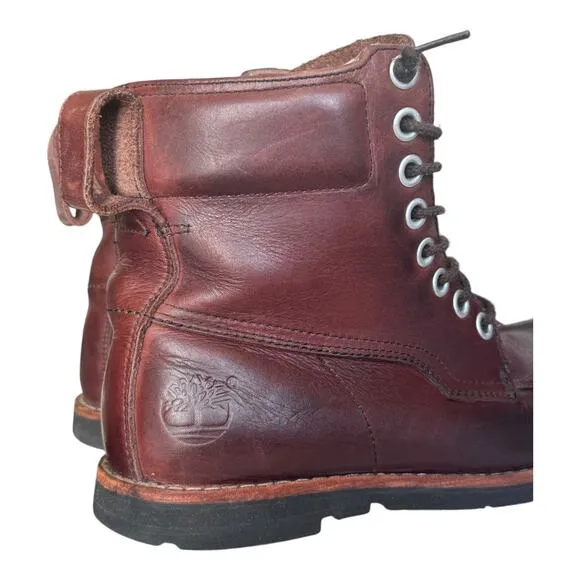Timberland - Earthkeepers Moc toe Leather Brown Plum Boots size 8