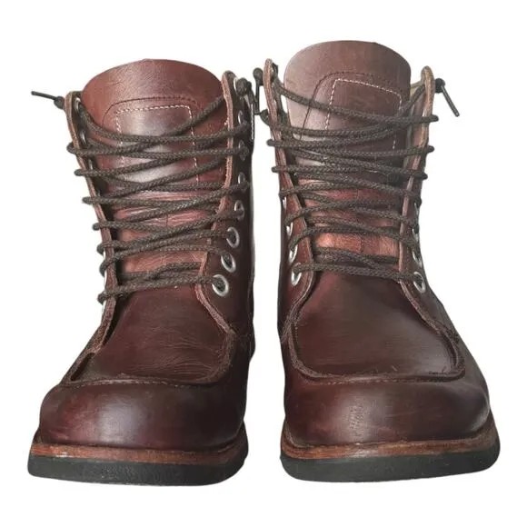 Timberland - Earthkeepers Moc toe Leather Brown Plum Boots size 8
