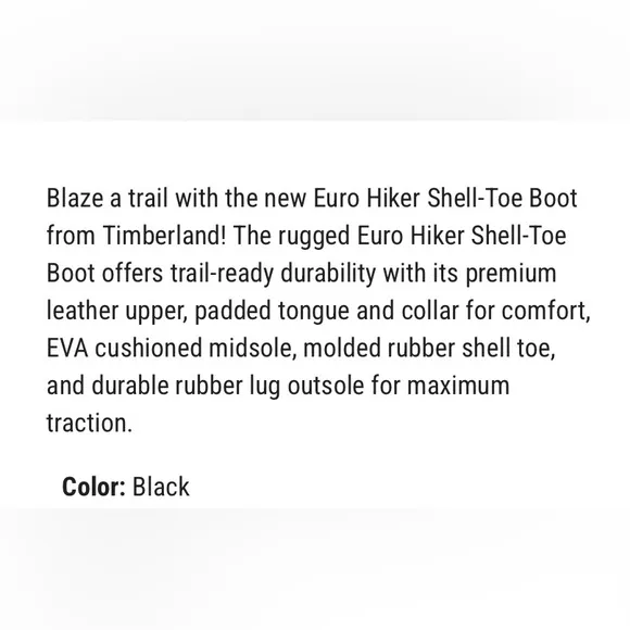 Timberland Euro Hiker Shell Toe Boots