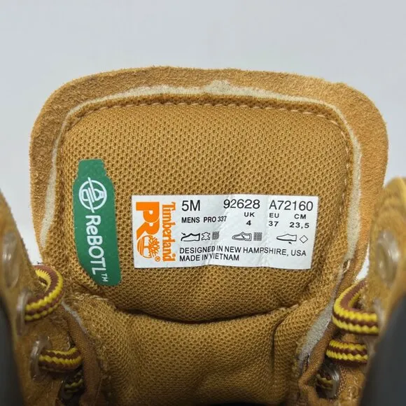 Timberland Mens 92628 Buckskin Boot Saw Horse Composite Toe PRO Size 5 / Wms 6.5