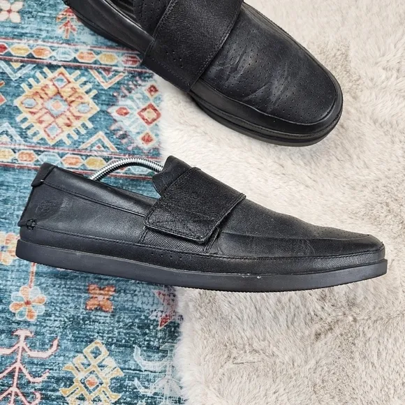 Timberland Men's COSTA DORADA Strap Black Hook &amp; Loop Slip-on Shoes